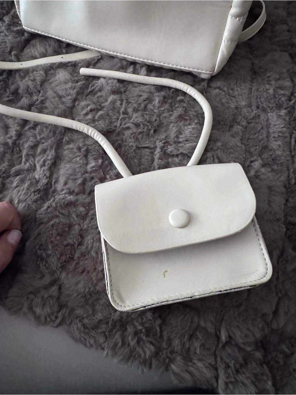 Quilted Cream Satchel with Braided Handles